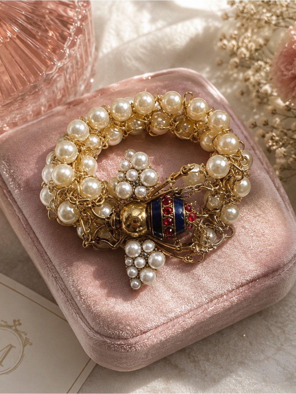 Statement Pearl Bee Bracelet | Designer Inspired 🐝✨